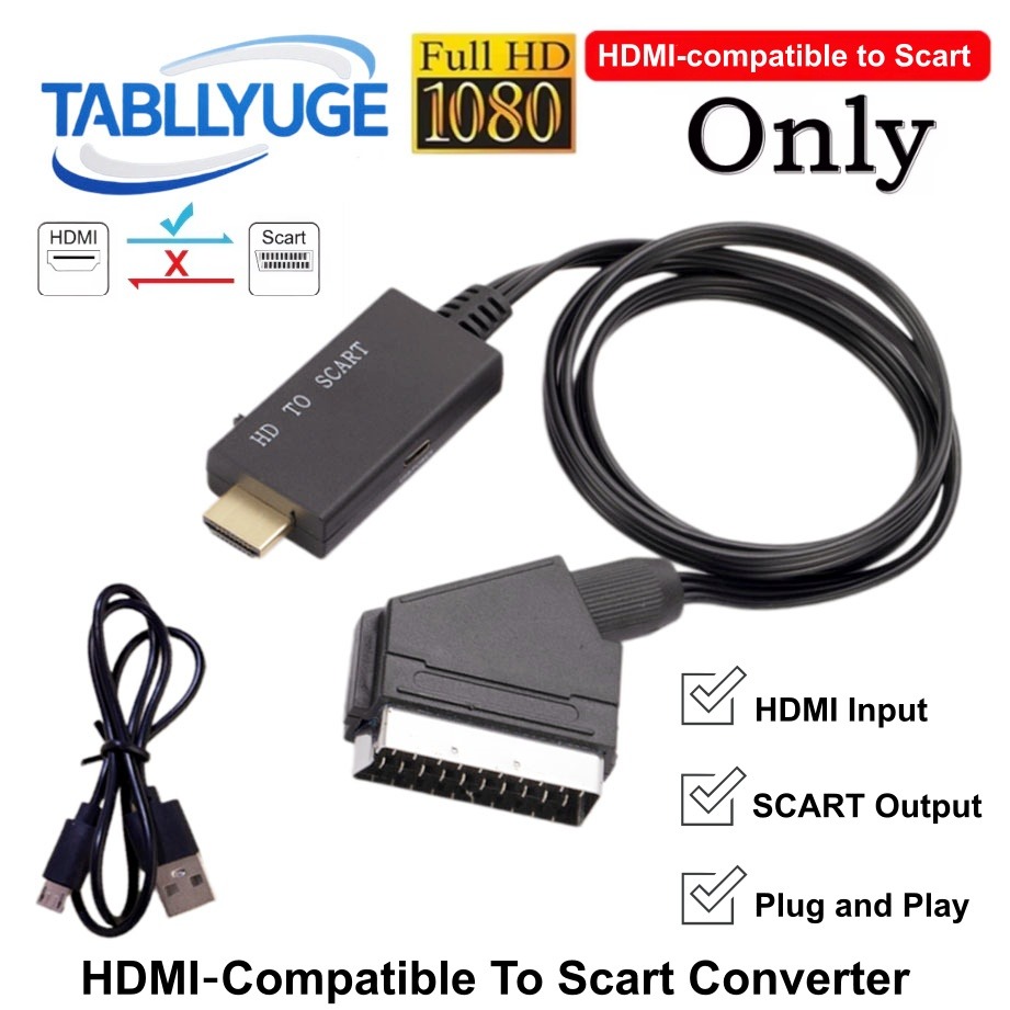 Scart To Hdmi - Кабель-переходник HDMI-совместимый с SCART. Адаптер с