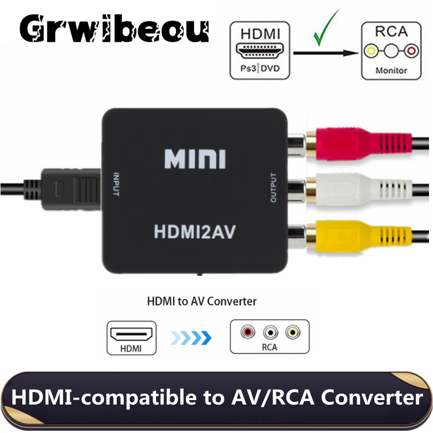 Scart To Hdmi - Grwibeou 1080P HDMI-совместимый преобразователь RCA AV/CVSB